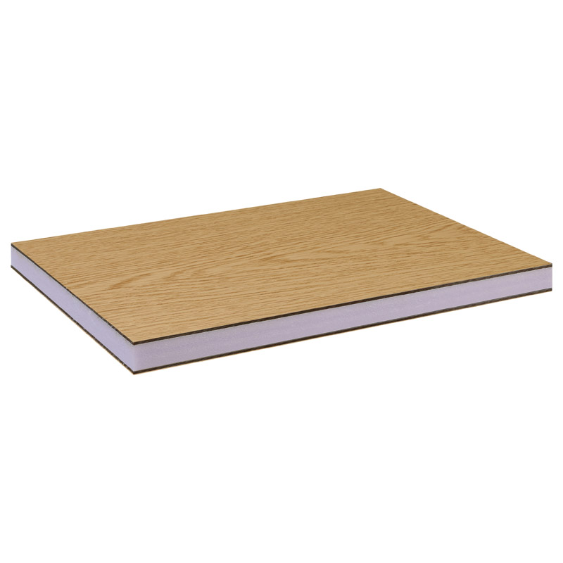 greenteQ Sandwichplatte HPL/HPL beidseitig foliert Renolit, XPS-Kern, Holztöne Produktbild BIGPIC L