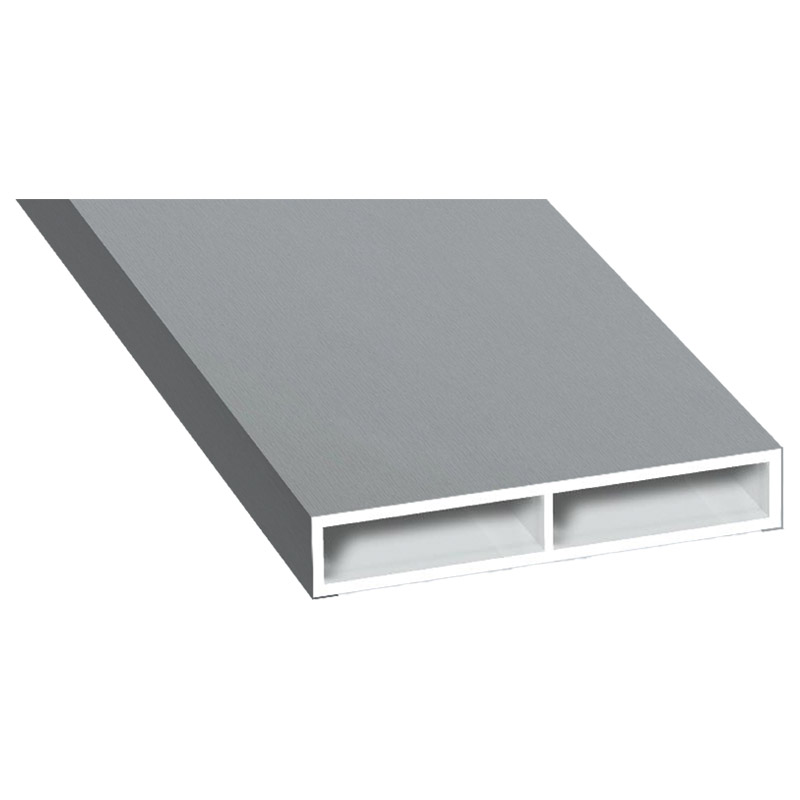 Kammerprofil 40x7 mm Lg. 6,00 mfoliert, ohne Nase71 5505-167 SILBERGRAU [66] Produktbild BIGPIC L