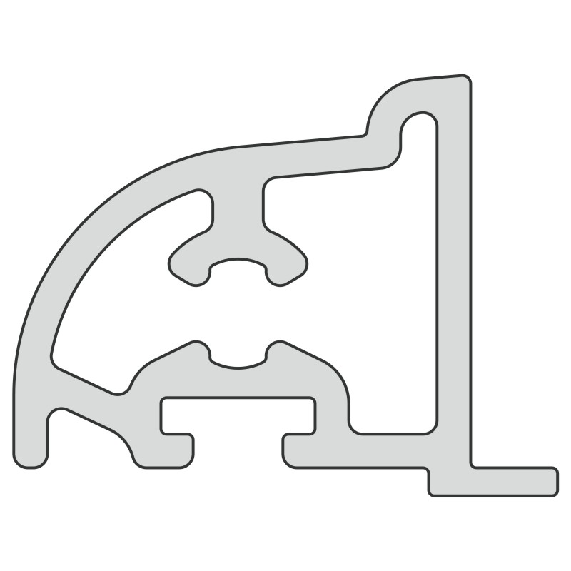 greenteQ Wetterschenkel Design II 1-teilig AD mit Anschlag EV1 eloxiert Produktbild BIGPIC L