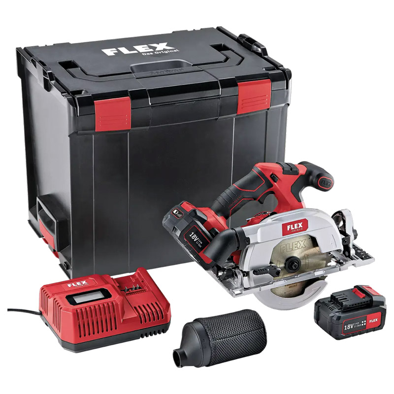 FLEX Akku-Handkreissäge mit Pendelhaube CS 62 18.0-EC/5.0 Set Produktbild BIGPIC L