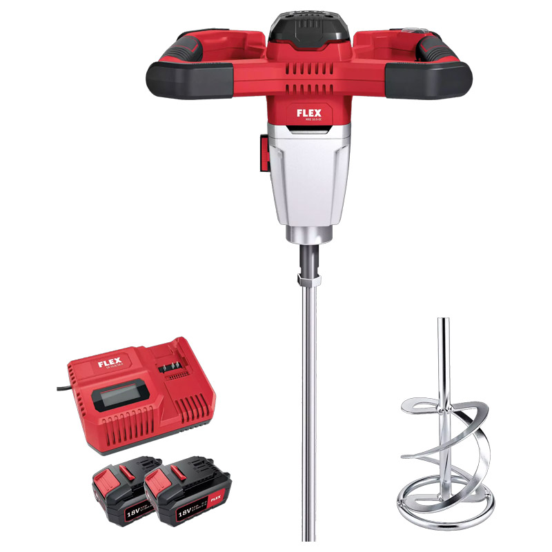 FLEX Akku 2-Gang-Rührer MXE 18.0-EC/5.0 Set + WR2 120 Produktbild BIGPIC L