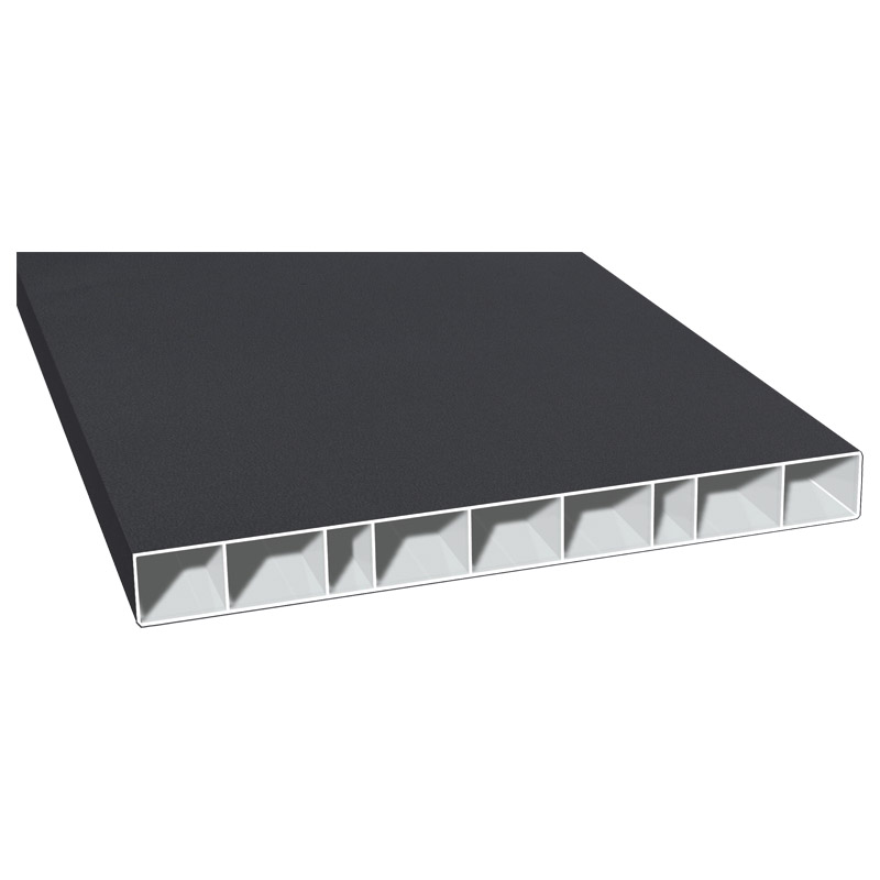 Hohlkammerprofil 200x20 mm Lg. 6,00 mfoliertPX 47858 ANTHRAZIT ULTI MATT [140] Produktbild BIGPIC L