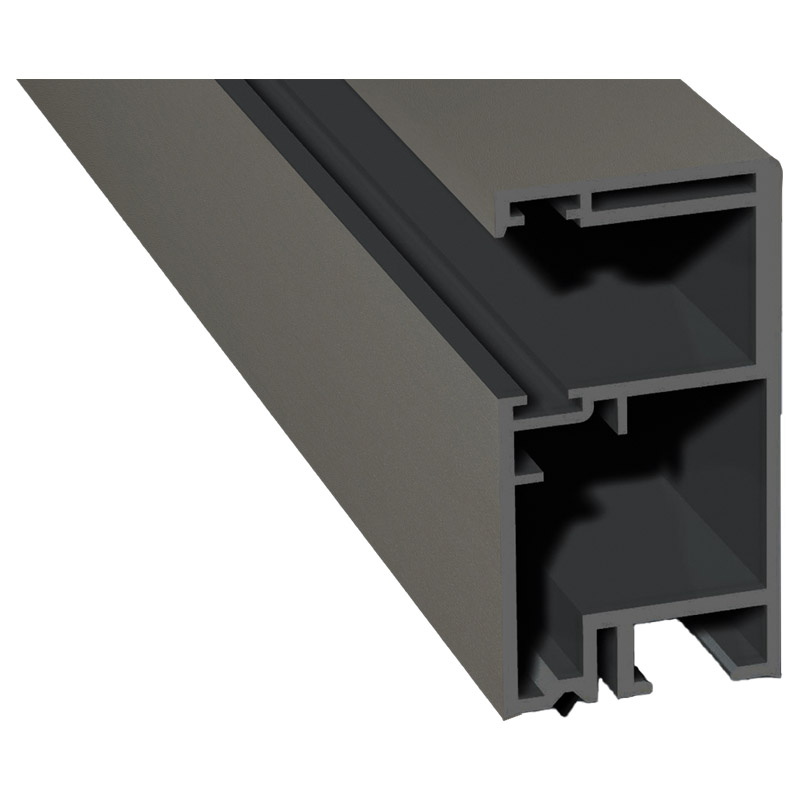 Rollladenführung 30x57 mm Lg. 6,00 mfoliert, GK Grau, ohne Bürste70 3905-167 QUARZGRAU [64] Produktbild BIGPIC L