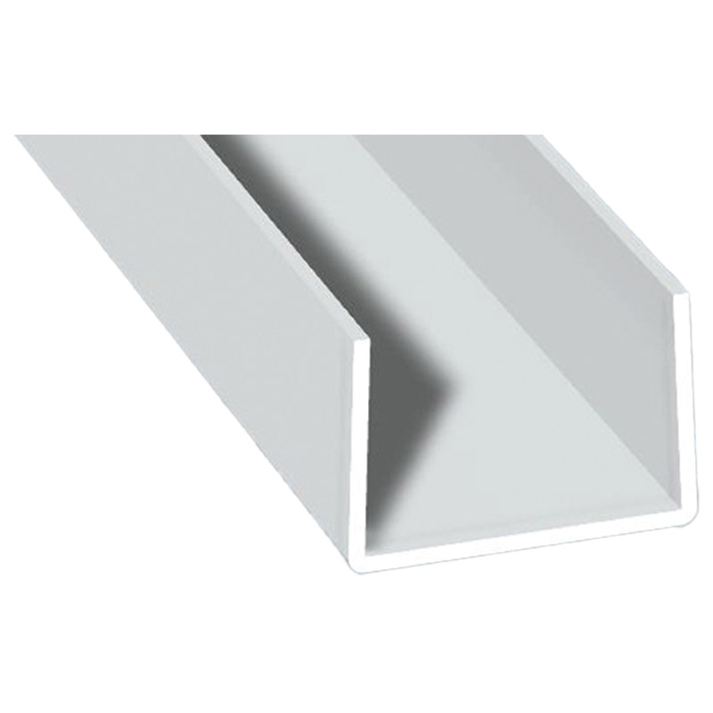 U-Profil 15x22mm Lg. 6,00m Weiß, VE: 60m Produktbild BIGPIC L