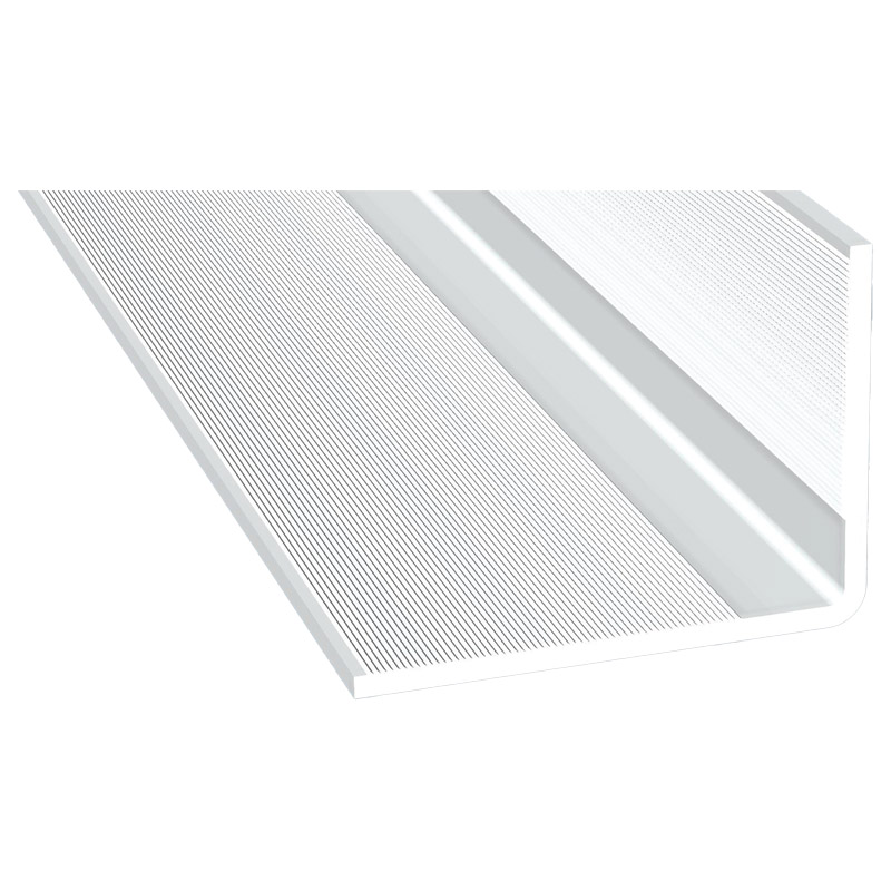Winkelprofil 60x80x4mm Lg. 6,00m Weiß, VE: 30mmit Innenriefen Produktbild BIGPIC L