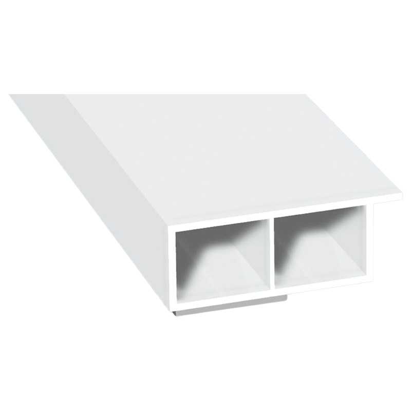 Kammerprofil 40x15mm SK Lg. 6,00m Salamander Weiß, mit Nase, VE: 60m Produktbild BIGPIC L