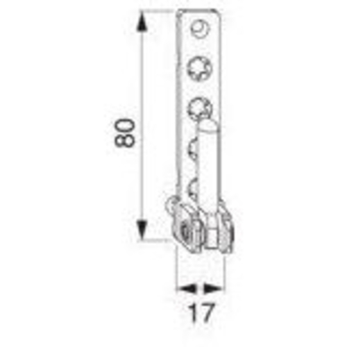 Ecklager PVC 7x23 mm Tragz silber Stapelp*VE100* Produktbild BIGPIC L