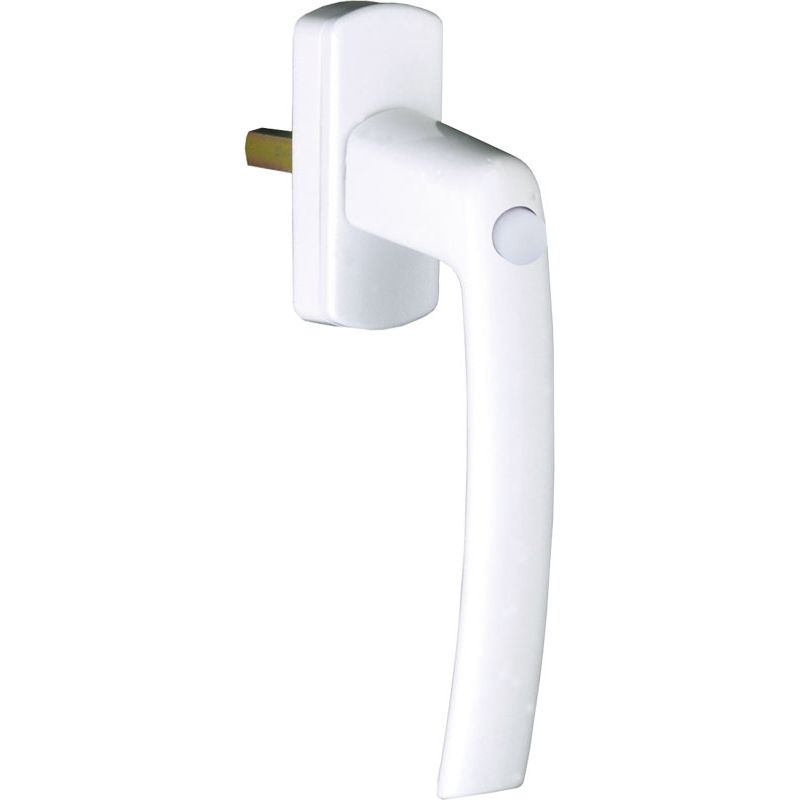 MACO Fenstergriff HARMONY Alu 45° ohne Logo mit Sperrknopf - mit Stift ohne Schrauben Produktbild BIGPIC L