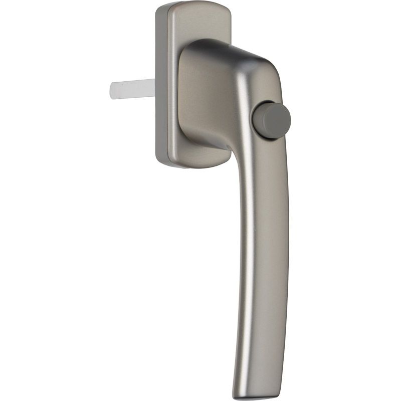 MACO Fenstergriff HARMONY Alu 45° ohne Logo mit Sperrknopf - mit Stift ohne Schrauben Produktbild BIGPIC L