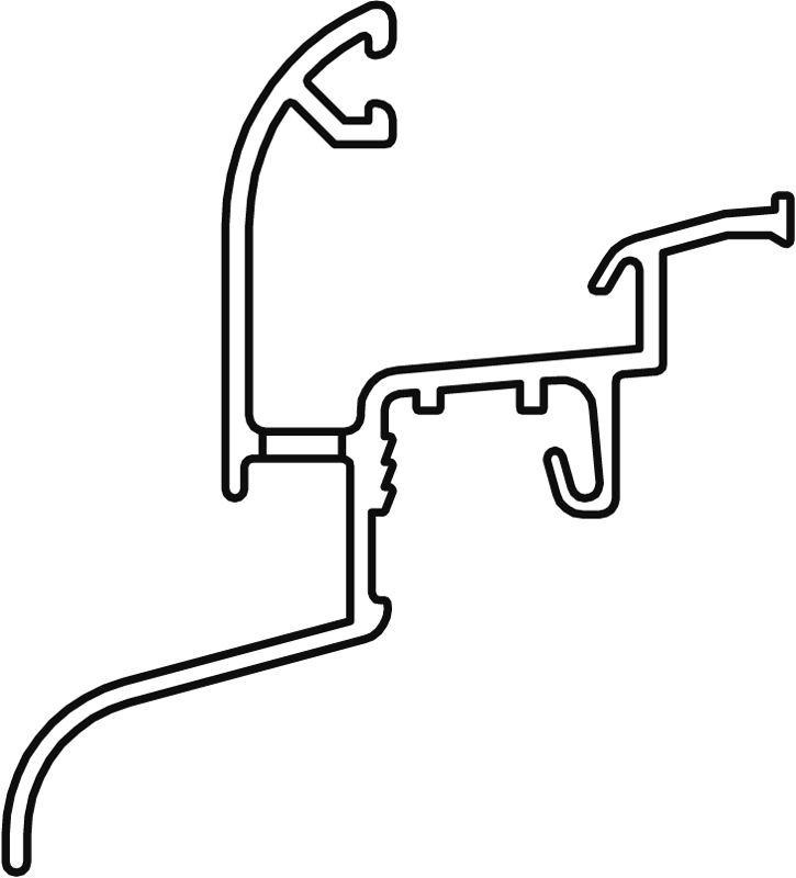 Regenschiene Drau 25/24 F Ral 9016 VE6 Produktbild BIGPIC L