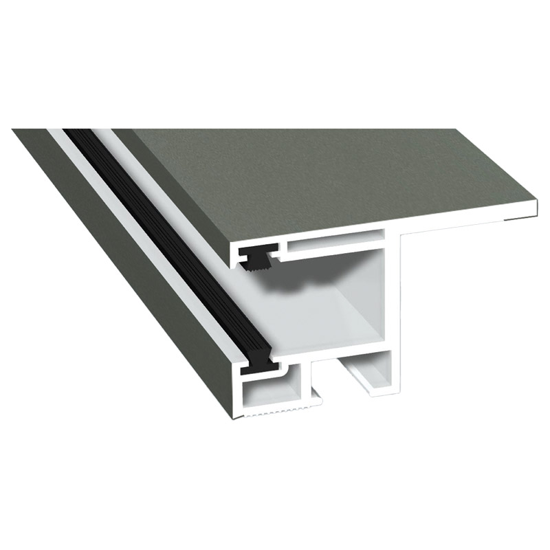Rollladenführung 55x32mm Lg. 6,00m foliert, mit Nase, mit zwei schwarzen Bürsten GK Braun 316 7004-167 Mooreiche Produktbild BIGPIC L