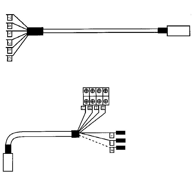 Kabel 6-adrig Genius A oder B und A-Öffner, trennbar, Flügelseite, 4m ZEM KA600--AK-------F4.00--------X----- Produktbild BIGPIC L