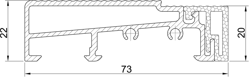 Türschwelle TSA 2473 EV 1/grau Produktbild BIGPIC L