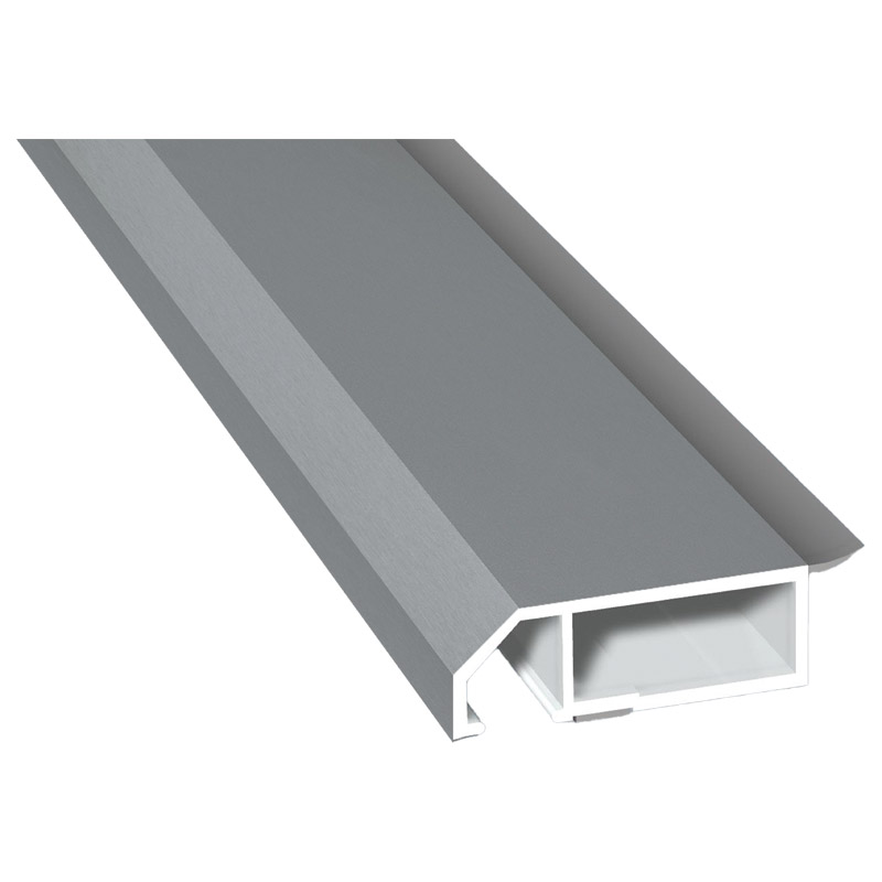 Anschluß-Profil 50mm WL SK Lg. 6,00m foliert, klipsbar, WL Schwarz71 5505-167 Silbergrau Produktbild BIGPIC L