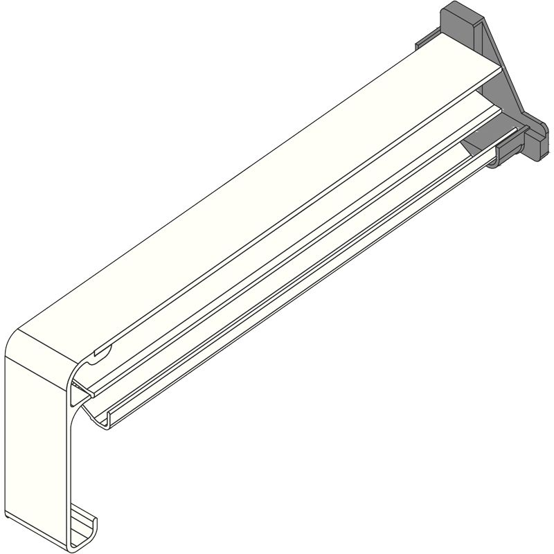 MF4 wei&szlig; RAL 9016 - Aluminium-Gleitabschluss mit Dehnungsausgleich Produktbild BIGPIC L