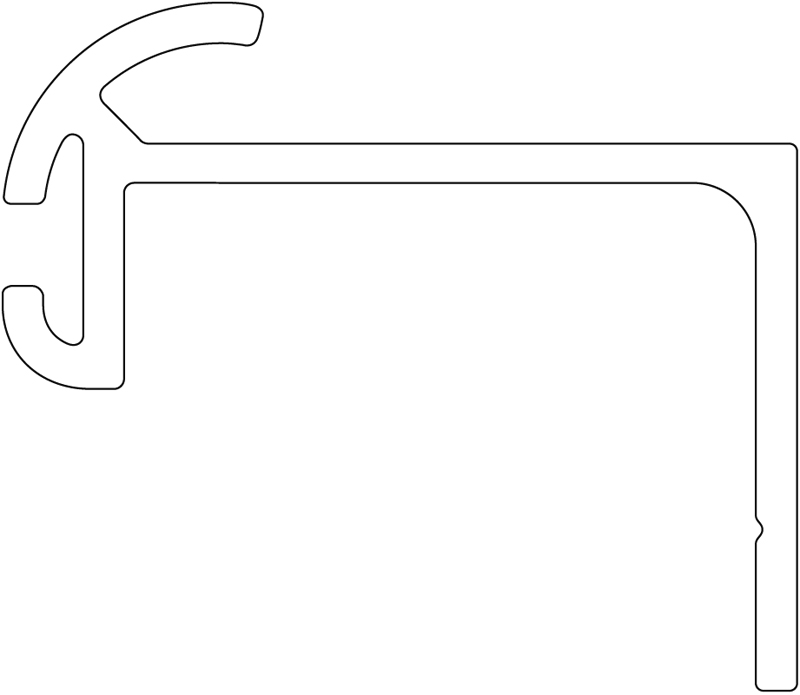 PVC-Revisionsprofil einteilig für Rollladenführung aIR Produktbild BIGPIC L