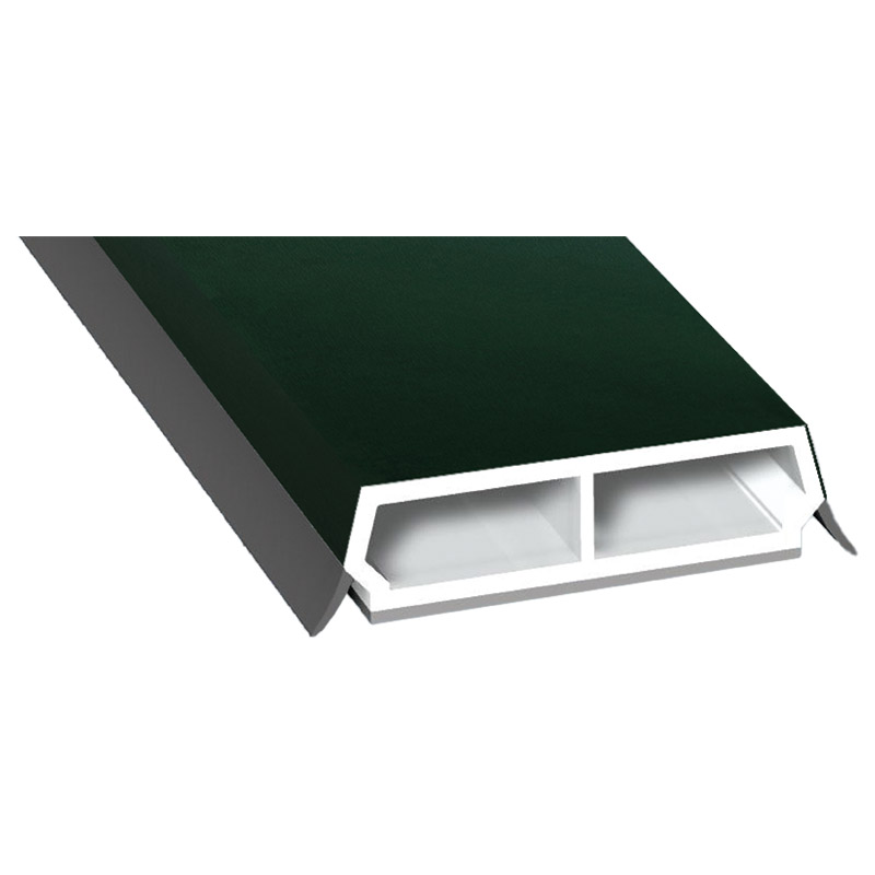 Trapez-Sprosse 38mm SK Lg. 6,00m foliert, mit zwei schwarzen Weichlippen 61 2505-167 Dunkelgrün Produktbild BIGPIC L