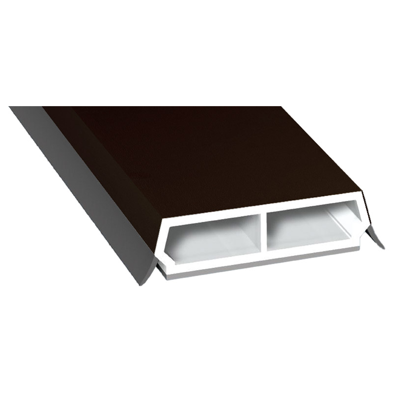 Trapez-Sprosse 38mm SK Lg. 6,00m foliert, mit zwei schwarzen Weichlippen 88 7505-167 Schokobraun Produktbild BIGPIC L