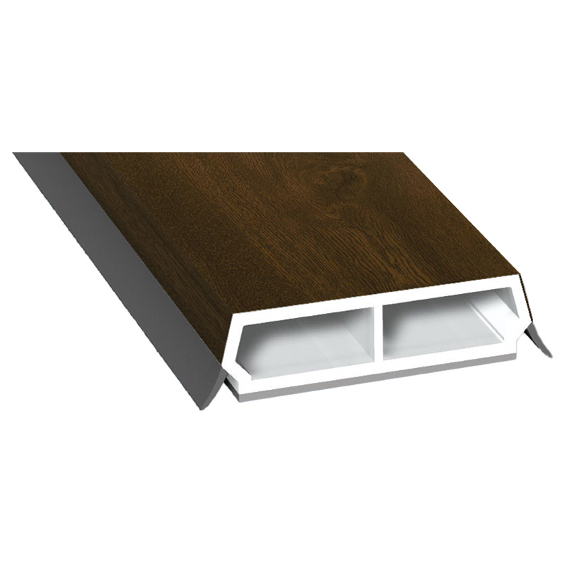 Trapez-Sprosse 38mm SK Lg. 6,00m foliert, mit zwei schwarzen Weichlippen 217 8007-167 Nussbaum Produktbild BIGPIC L