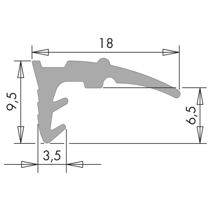 Btl.Dichtung HH0134-05 schwarz a'3,4 mtr Produktbild BIGPIC L