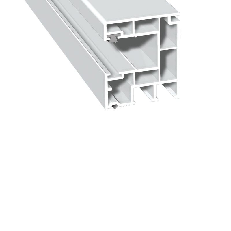 Rollladenführung 40x47mm Lg. 6,00m Weiß, mit einer grauen Bürste, LOSE Produktbild BIGPIC L