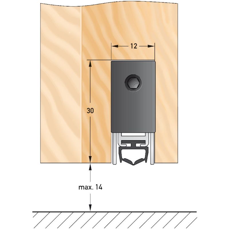 DEVENTER Automatische Türdichtung DBS 1230 Produktbild BIGPIC L