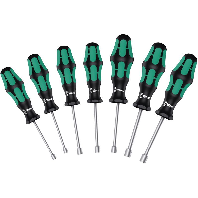WERA Sechskant-Steckschlüsselsatz 395H0 mit Griff 5-13mm 7-tlg. Produktbild BIGPIC L