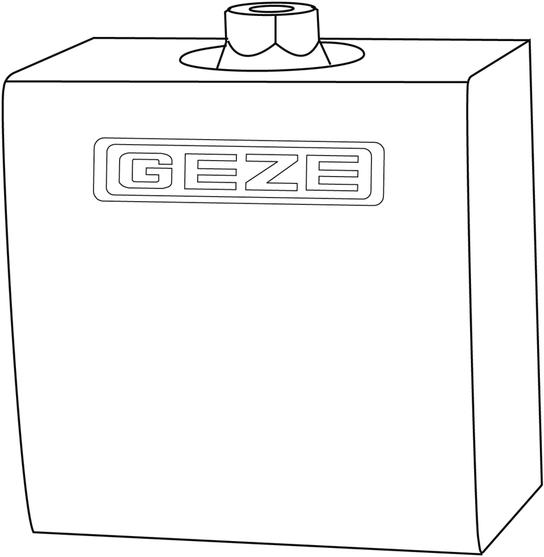 GEZE Drehlager zu Gleitschiene T-Stop BG Produktbild BIGPIC L