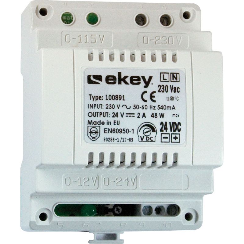ekey Netzteil Reiheneinbau 4TE NT REG 230 VAC/24 VDC/2 A Produktbild BIGPIC L