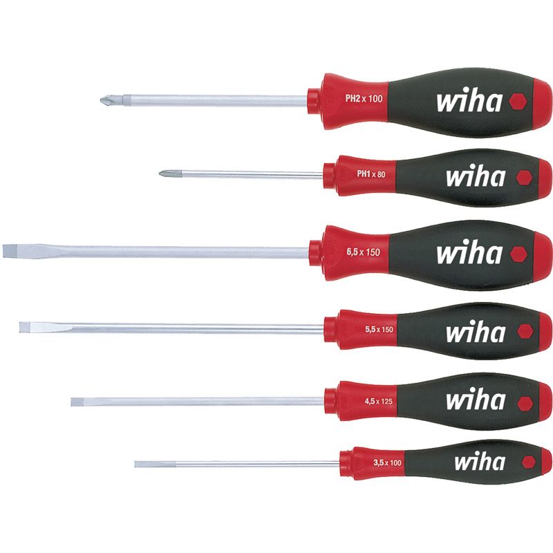WIHA Schraubendrehersortiment 302 LS/PH mit Rundklinge 6-tlg. Produktbild BIGPIC L