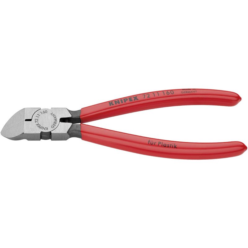 KNIPEX Seitenschneider Kunststoffe gewinkelt poliert mit Kunststoffüberzug Produktbild BIGPIC L