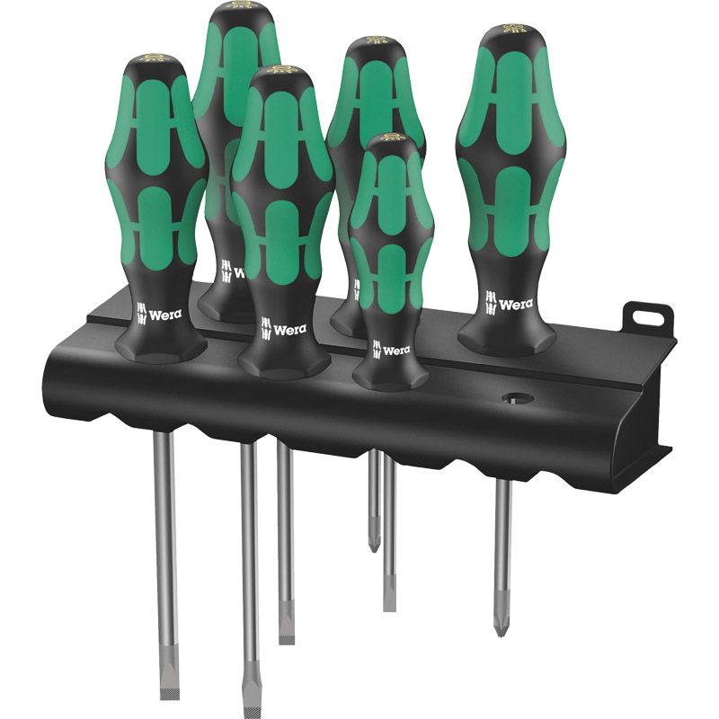 WERA Schraubendrehersortiment 334/355 LS/PZD mit Rundklinge 6-tlg. Produktbild BIGPIC L