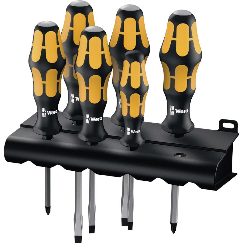 WERA Schraubendrehersortiment 932 LS/PZD mit 6kant-Klinge 6-tlg. Produktbild BIGPIC L