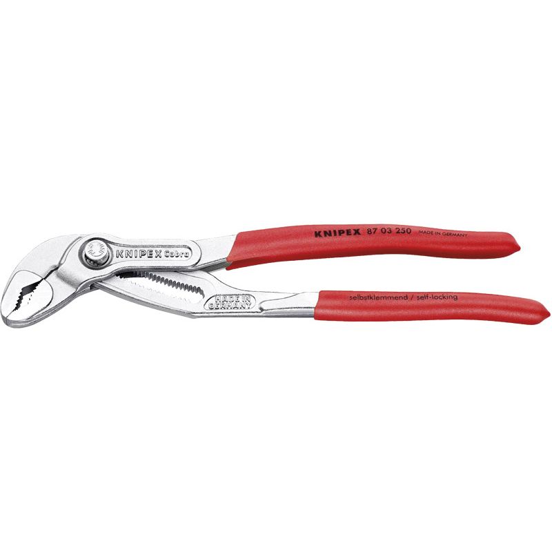 KNIPEX Wasserpumpenzange Cobra® verchromt mit Kunststoffüberzug Produktbild BIGPIC L