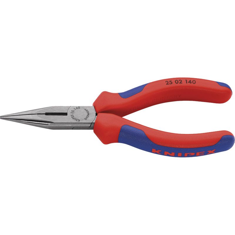 KNIPEX Flachrundzange (Radio) poliert gerade mit Mehrkomponentenhüllen Produktbild BIGPIC L