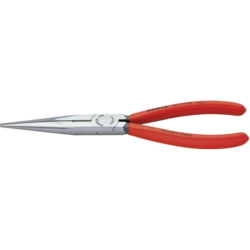KNIPEX Flachrundzange (Storch) poliert gerade mit Kunststoffüberzug Produktbild BIGPIC L