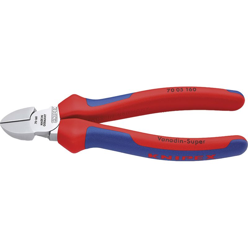 KNIPEX Seitenschneider Draht gerade verchromt mit Mehrkomponentenhülle Produktbild BIGPIC L