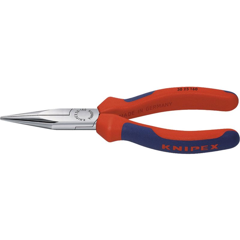 KNIPEX Langbeckzange verchromt Form 2 flachrund mit Mehrkomponentenhüllen Produktbild BIGPIC L