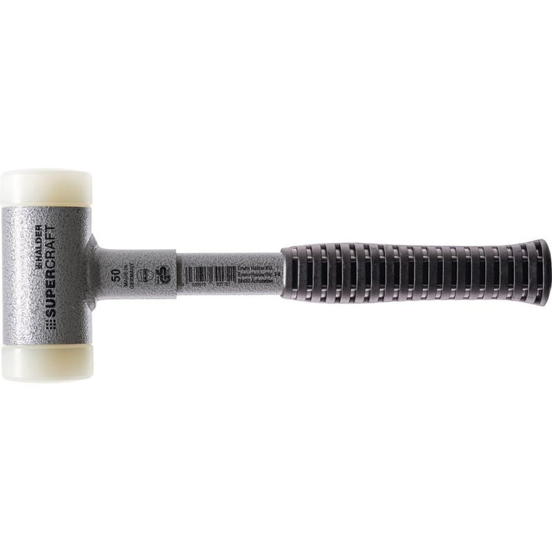 HALDER Schonhammer SUPERCRAFT rückschlagfrei hart Stahlrohr Nylon weiß Produktbild BIGPIC L