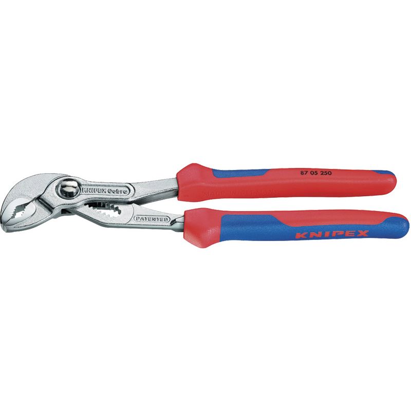KNIPEX Wasserpumpenzange Cobra® verchromt mit Mehrkomponenten-Hülle Produktbild BIGPIC L