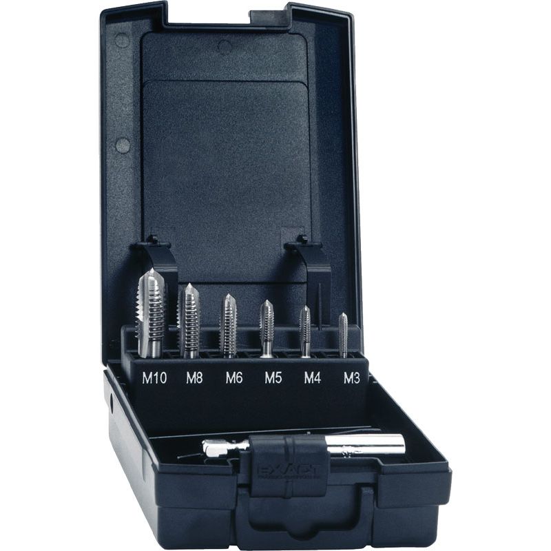 Gewindebohrerbitsatz 6tlg. HSSG M3/M4/M5/M6/M8/M10 i.Ku.-Box Produktbild BIGPIC L