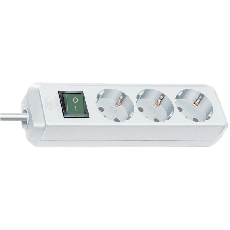 BRENNENSTUHL Steckdosenleiste Eco Line 3-fach mit Kontrollschalter Produktbild BIGPIC L