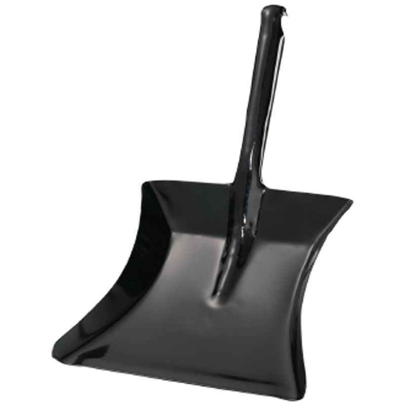 Kehrschaufel mit Düllgriff Metall schwarz lackiert   Blatt L230xB260 mm Produktbild BIGPIC L