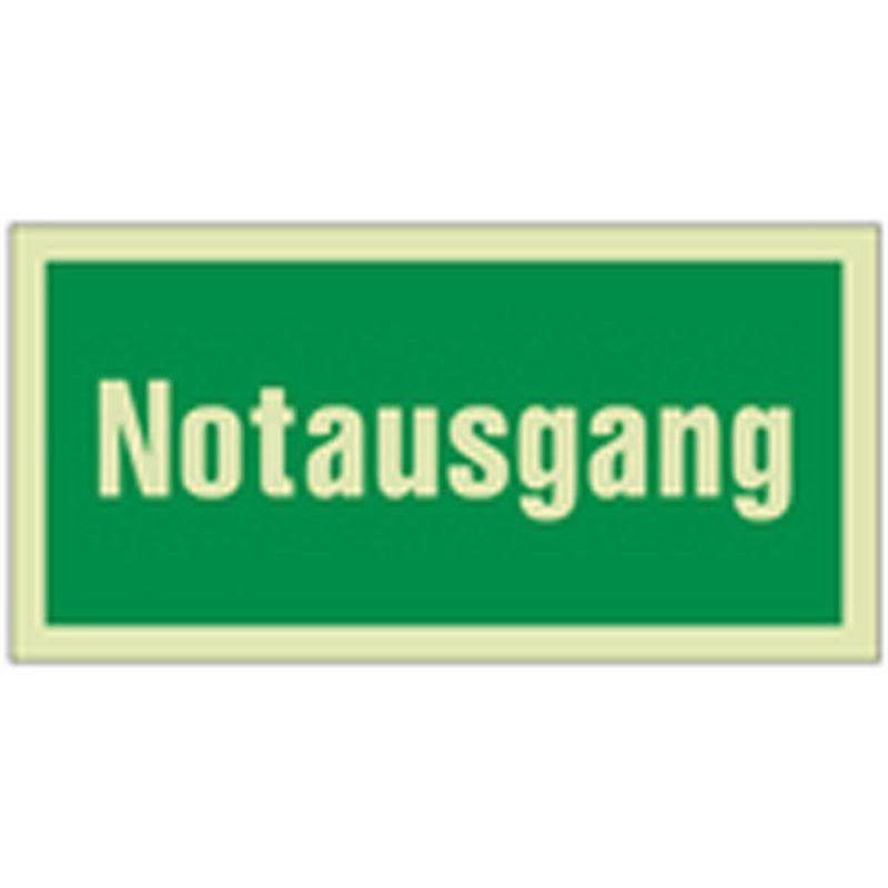 Rettungszeichen *Notausgang* Querformat grün-weiß Produktbild BIGPIC L