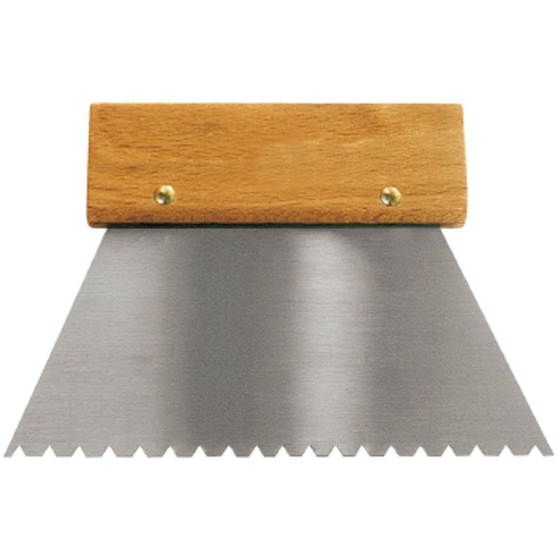 Kleberspachtel Breite 180 mm   Zahnung grob B4 Holzgriff Produktbild BIGPIC L