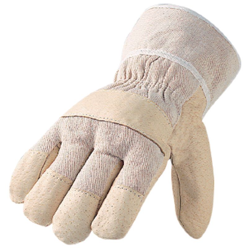 Schutzhandschuhe Top Gr.10,5 gelb Schweinevollleder gr.Stulp e VE=12 Produktbild BIGPIC L