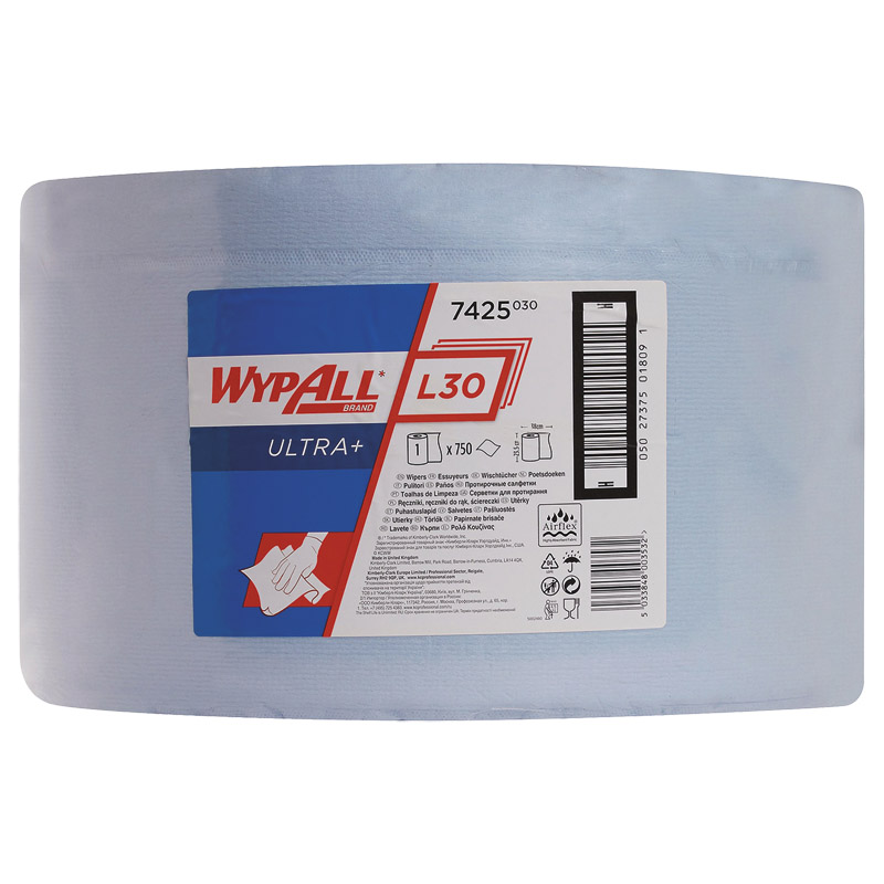 KIMBERLY-CLARK Putztuch WYPALL L30 ULTRA 7425 3-lagig Rolle Produktbild BIGPIC L