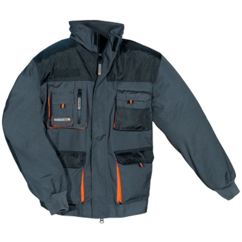 Herrenjacke dunkelgrau|schwarz|orange Produktbild BIGPIC L