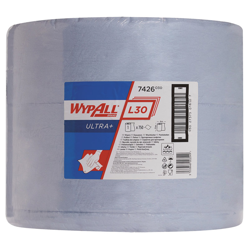 KIMBERLY-CLARK Putztuch WYPALL L30 ULTRA 7426 3-lagig Rolle Produktbild BIGPIC L