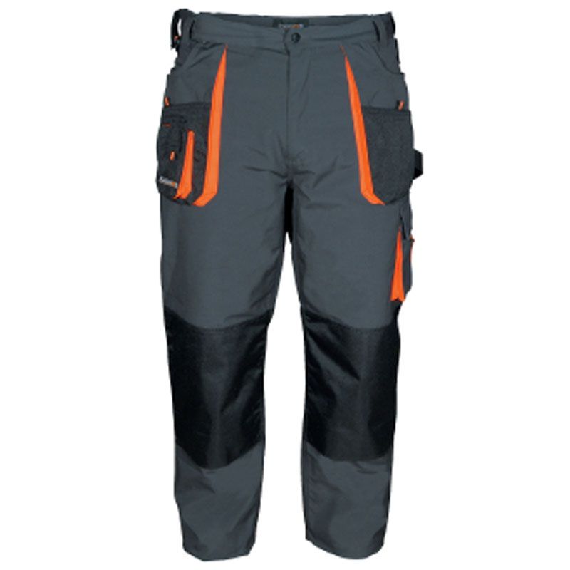 Herrrenhose Gr.48 grau/sw/orange 65%PES/35%CO Zollstocktasch e Produktbild BIGPIC L